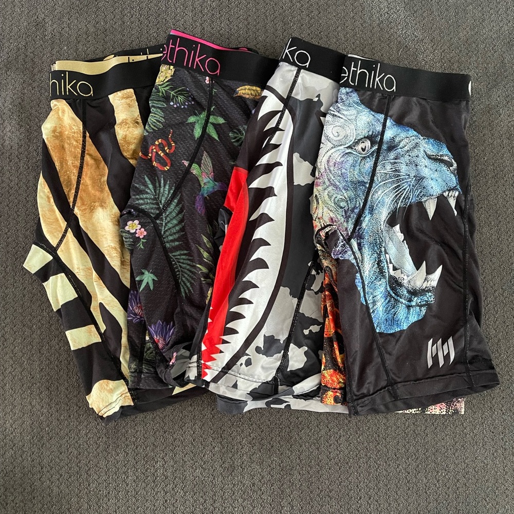 Men’s Ethika Boxer Brief Lot (4)